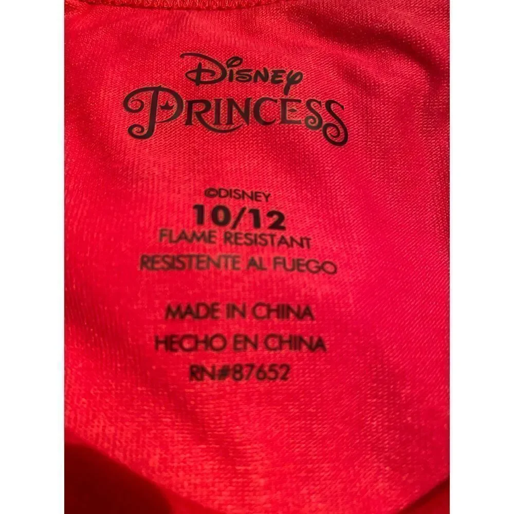 Disney Girls Size 10/12 Princes 2 Piece “Time To Sparkle” Pajama Set